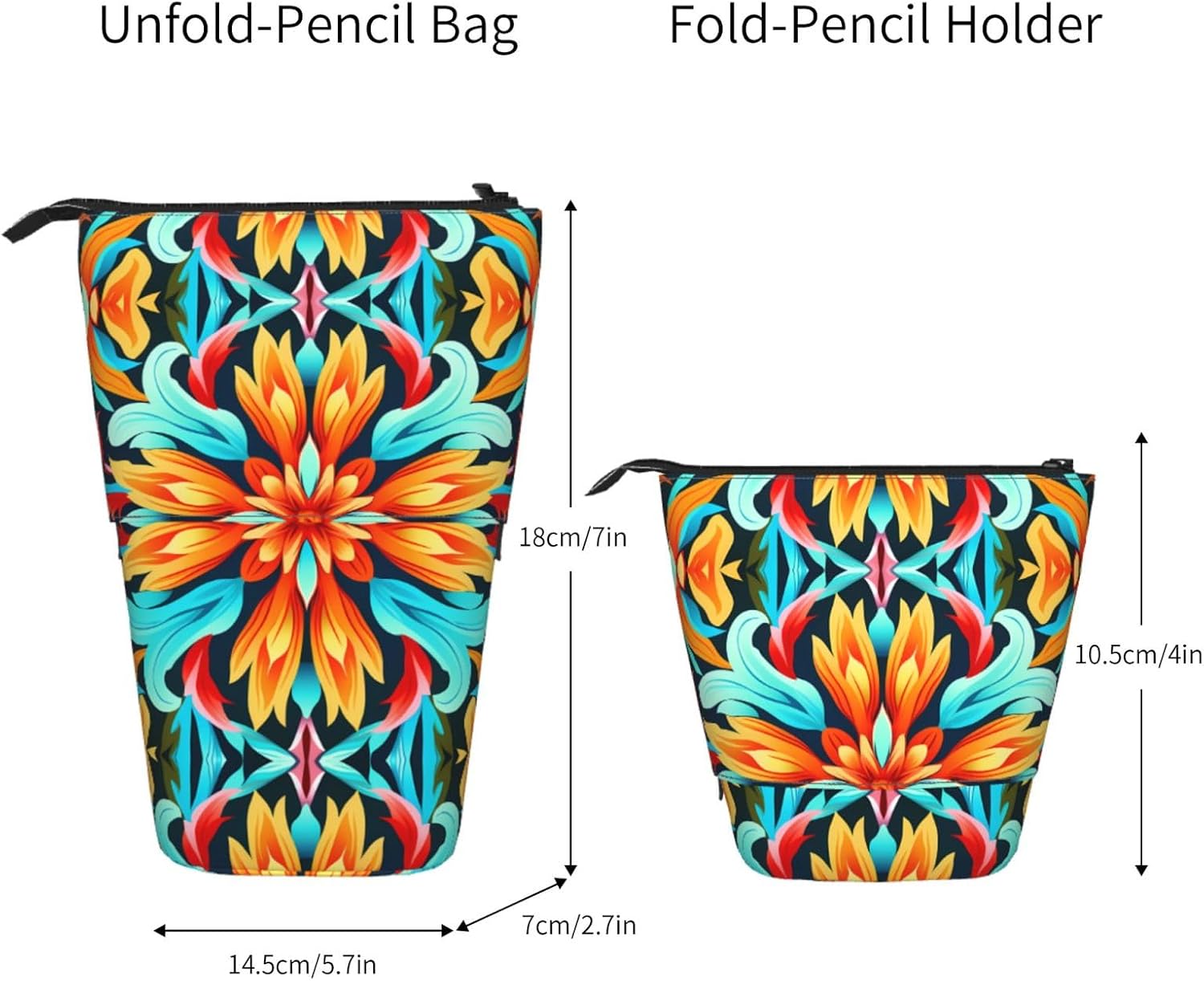 Growing Colorful Wreaths Printed Retractable Pen Holder for Dorm or Office use. image 3