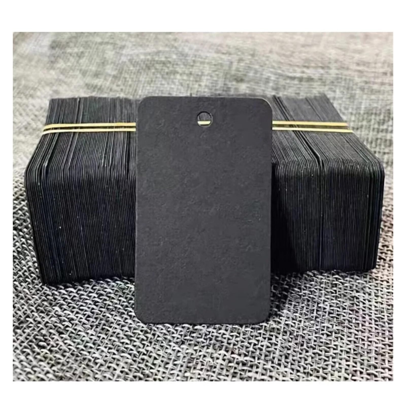 Preisschilder mit Schnur, 500 Stück, 3 x 5 cm, Papier-Preiskarten, Schnur, Etiketten, Blanko-Etikett, Schmuck, Display-Karte, Paket, zum Aufhängen von Preisen