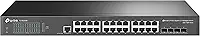 TP-Link SWITCH GERENCIÁVEL L2+ C/ 24 PORTAS GIGABIT E 4 SLOTS SFP JETSTREAM TL-SG3428 SMB, Preto