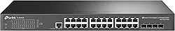 TP-Link SWITCH GERENCIÁVEL L2+ C/ 24 PORTAS GIGABIT E 4 SLOTS SFP JETSTREAM TL-SG3428 SMB, Preto