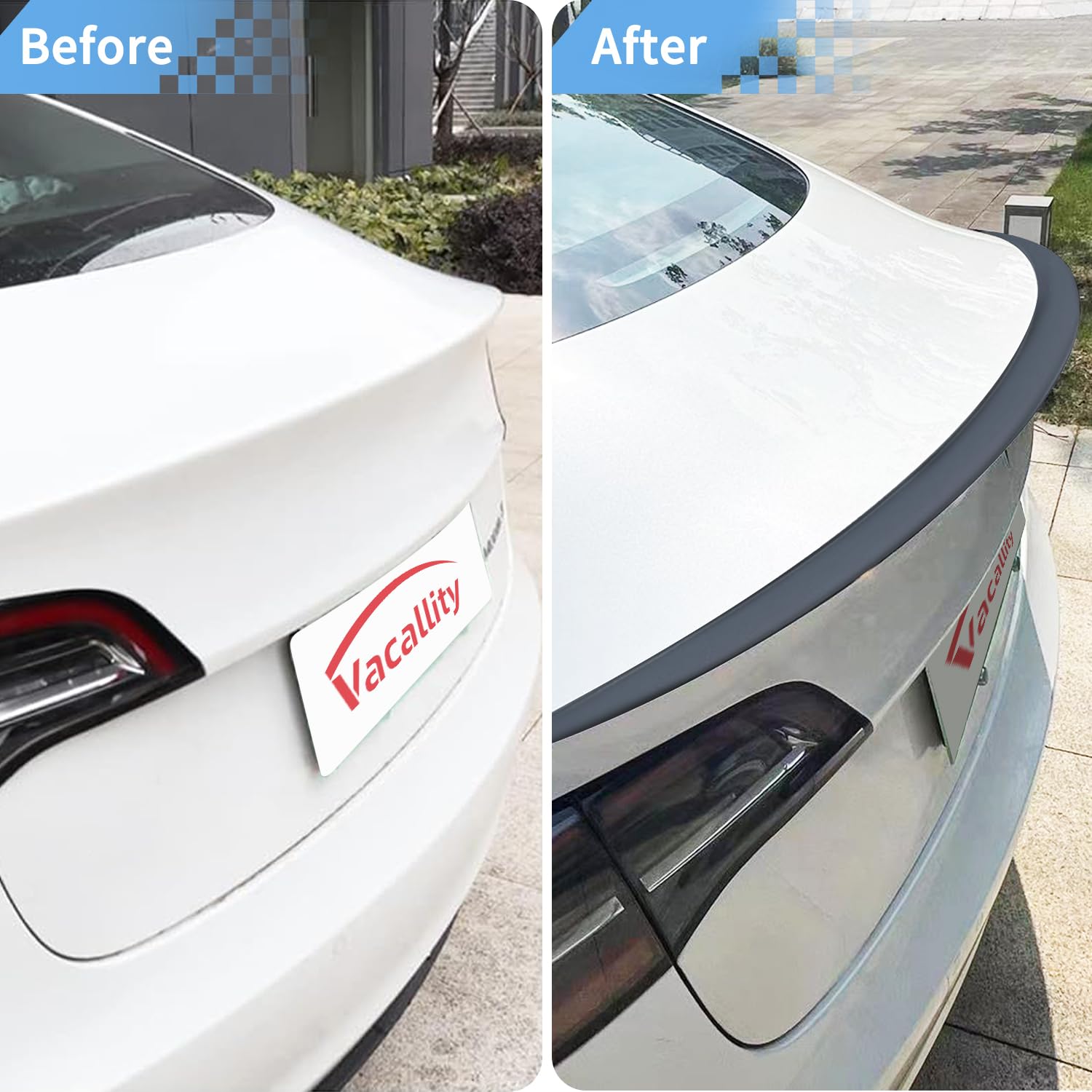 Snapklik.com : Spoiler For Tesla Model 3 Matte Black Performance Rear ...