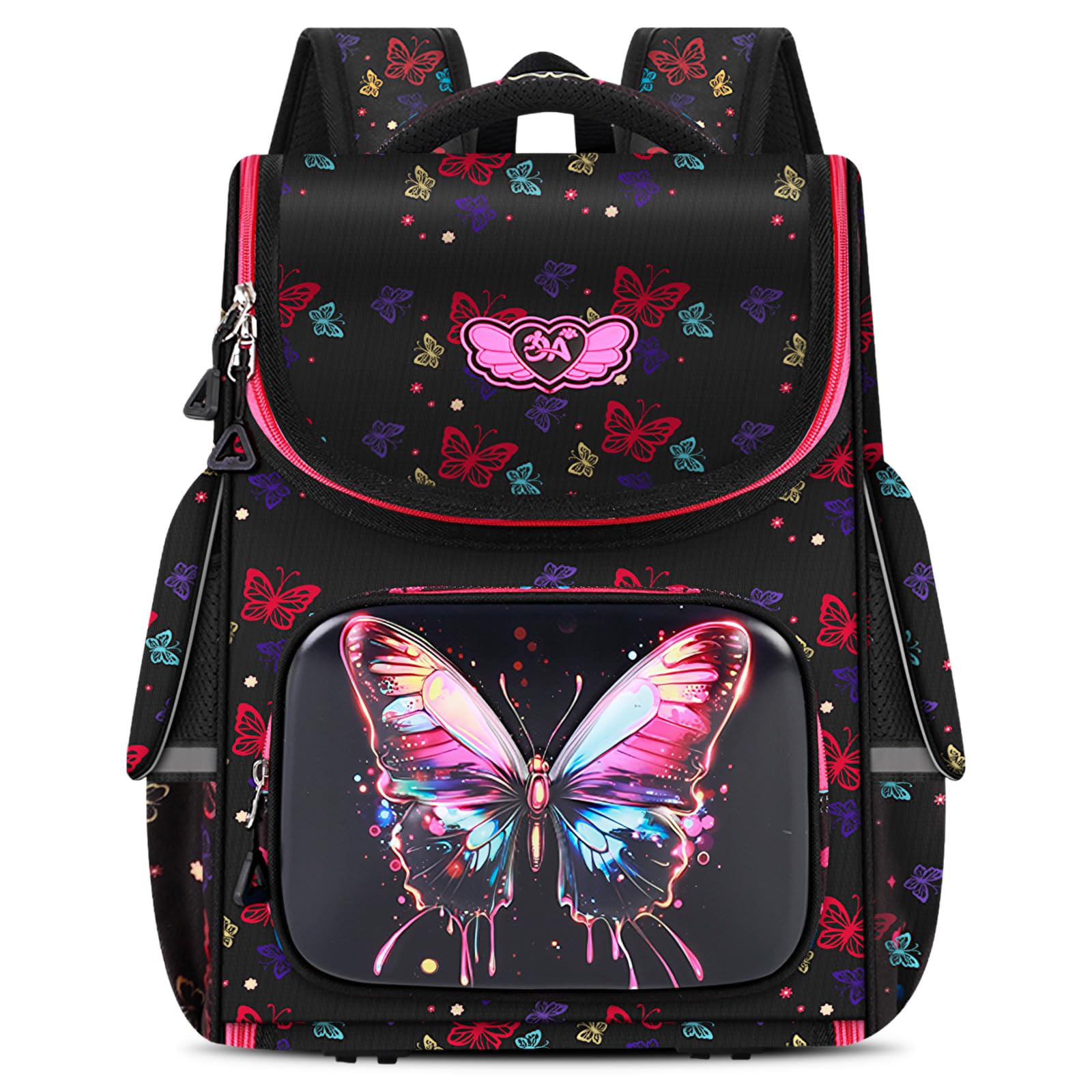 Amythe Cartable Fille CP CE1 CE2 – Sac à Dos École Primaire Enfant 6-8 Ans Léger Ergonomique avec Bandes Réfléchissantes – Imperméable pour la Rentrée, l’École et les Voyages