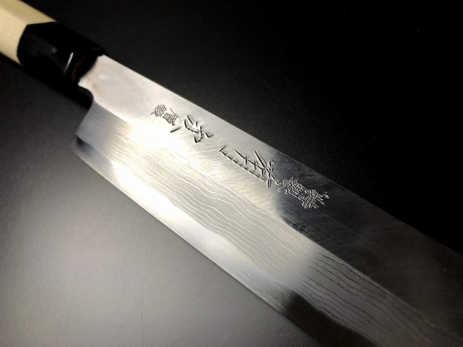 柳刃包丁　刺身包丁　青鋼　炭火鍛造　多重層雲浮　本刃付　300mm 柳刃包丁 刺身包丁 青鋼 炭火鍛造 多重層雲浮 本刃付 300mm