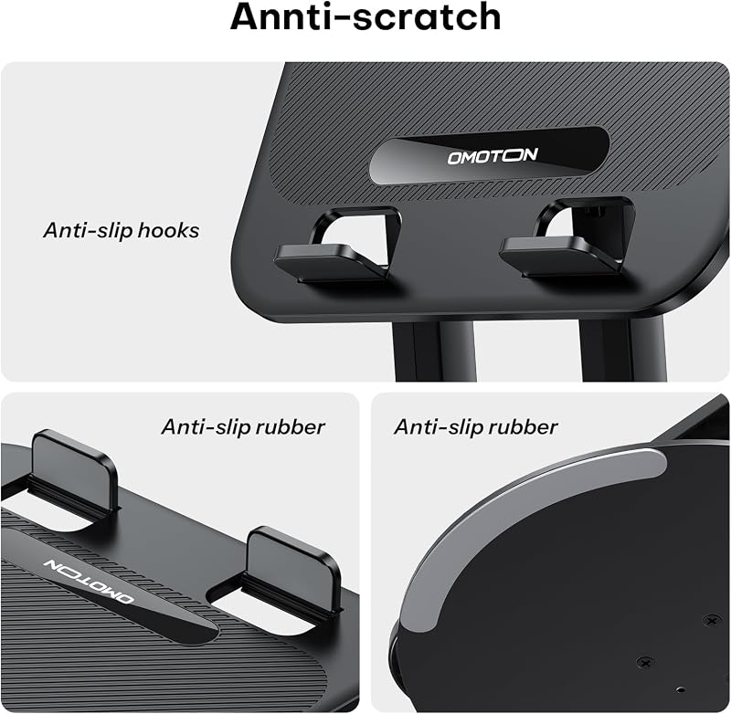 OMOTON Laptop Stand fém alappal, 360° forgatható, összecsukható ergonomikus állvány 15" MacBook-hoz