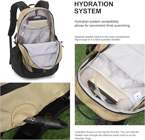 Miniatura 4 de MOUNTAINTOP 30L Hiking Backpack,Men Women Camping Backpack,Lightweight Trekking Travel Backpacks for Climbing Skiing Cycling