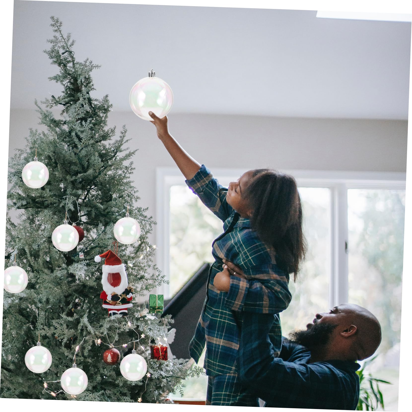 36 Piezas Bola De Burbujas De Adornos Inastillables Bolas De Adornos para Árboles De Navidad Adorno De Vacaciones Decoración Navideña para El Hogar Bolas Claras El Plastico Cabilock