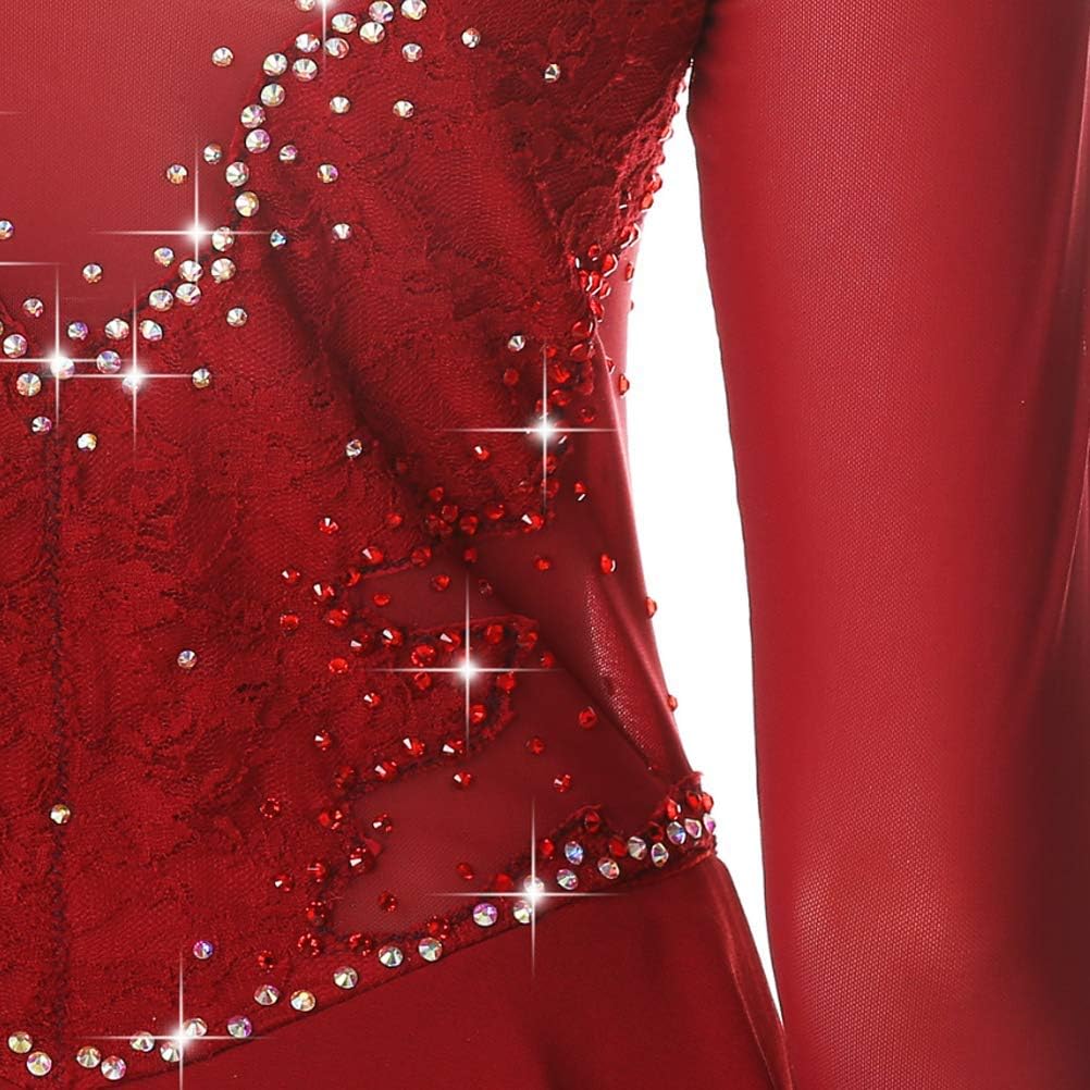 Ice Skating Competition Costume Figure Skating Dress for Ladies Roller Skating Winter Sportswear Elasticity