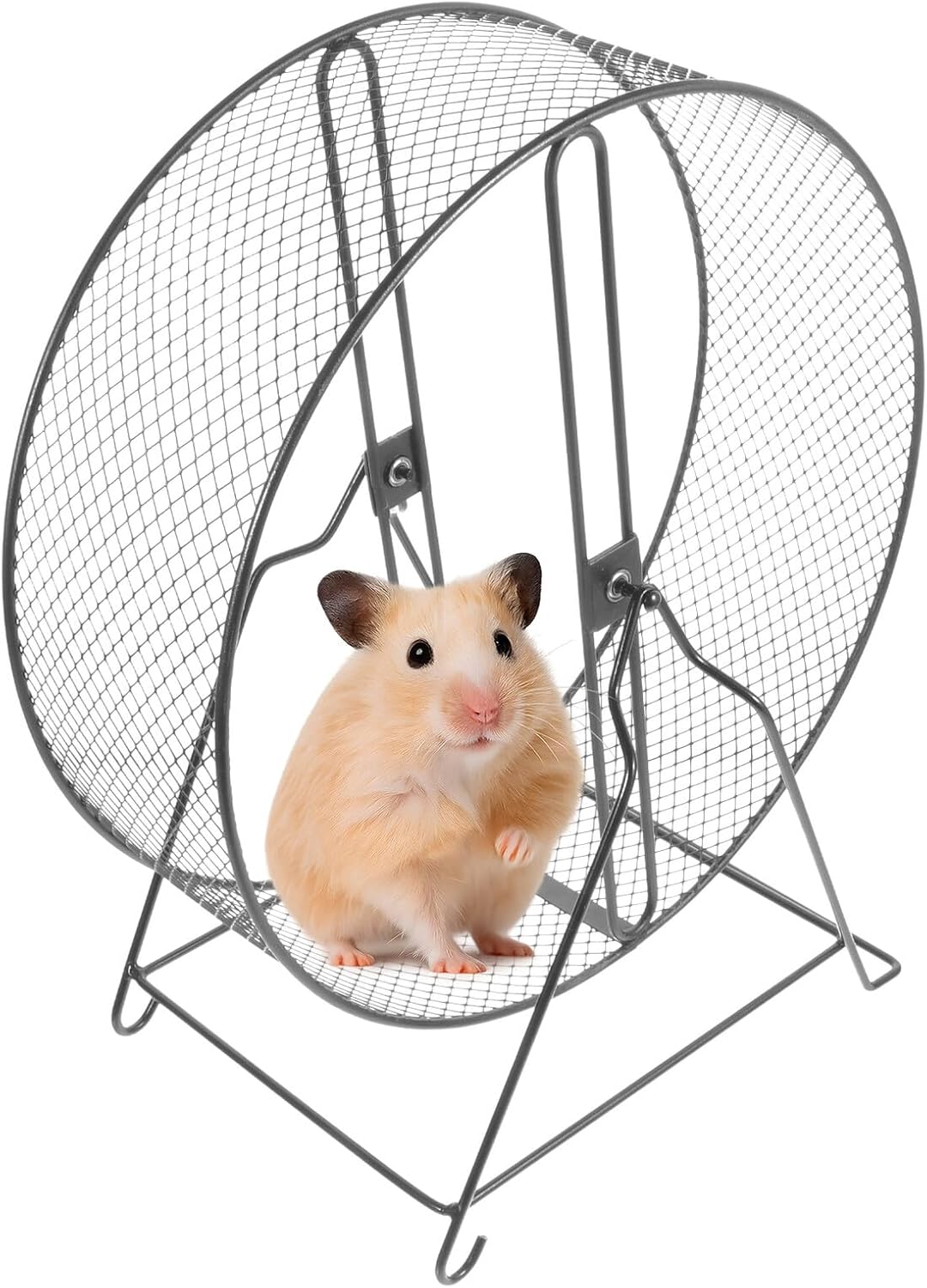 jojofuny Silent Iron Hamster Wheel Exercise for Hedgehogs Rats Squirrels Quiet Running Plaything for Small Pets to Build Muscle and Maintain Health