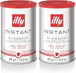 Café instantané illy - 100 % Arabica – Classico torréfaction moyenne - Notes de caramel, fleur d'oranger et jasmin - Préparation facile - Format de café instantané pratique - Torréfié en Italie – 95 g