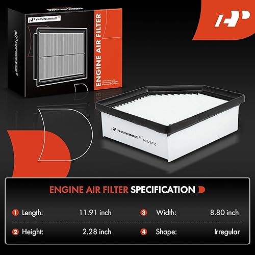 Miniatura 2 de Filtro de aire de motor A-Premium Compatible con Nissan Rogue 2021-2022, 1.5L 2.5L, Reemplazo para 165466RA0A