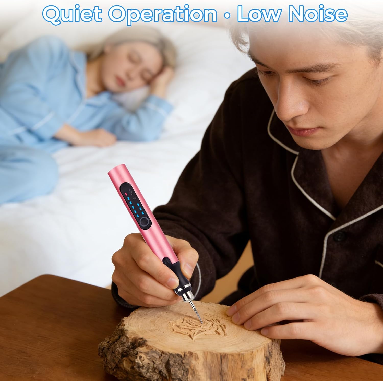 Longzhuo Electric Engraving Pen with 37 Bits & 3-Speed Adjust, USB Engraver Pen Tool for Metal, Wood, Glass, Plastic & 60+ Surfaces, Beginner Friendly for Father's Gift Day DIY Crafts,Personalization