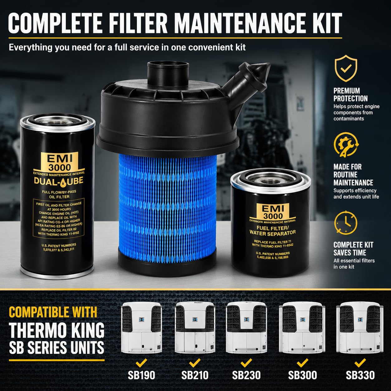11-9300 11-9342 11-9182 11-9182 Kit di manutenzione filtro aria olio carburante per Thermo King SB190 SB210 SB230 SB300 SB330