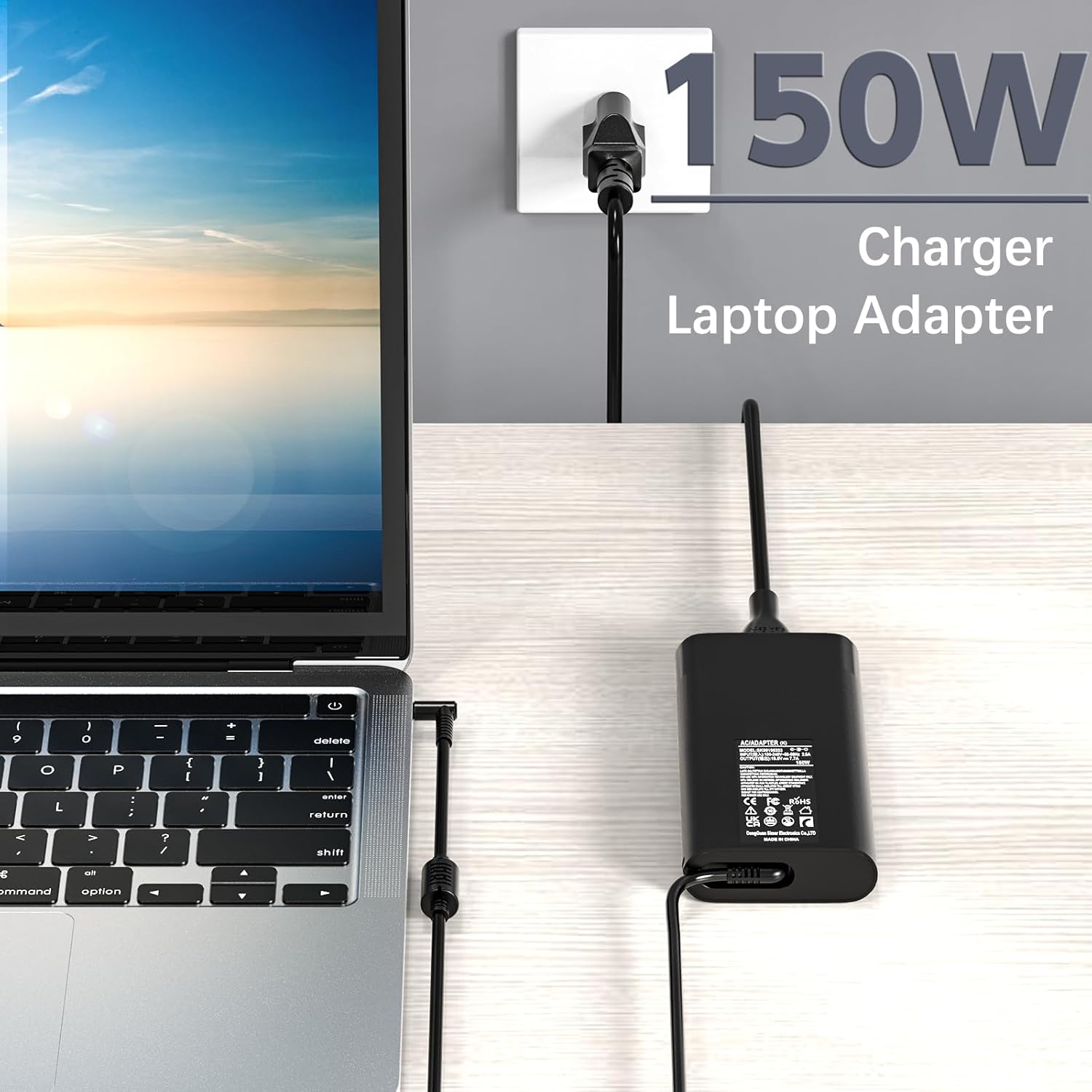 ROLADA 150W Laptop Charger Compatible with HP Pavilion Gaming 15 16 17 Series; 15-dk0056nr, 15-dk1020nr, 15dk1030nr, 16-a0020nr, 16-a0030nr, 17-cd1020nr, 17-cd2030nr, 17-cd1040nr Power Supply Cord