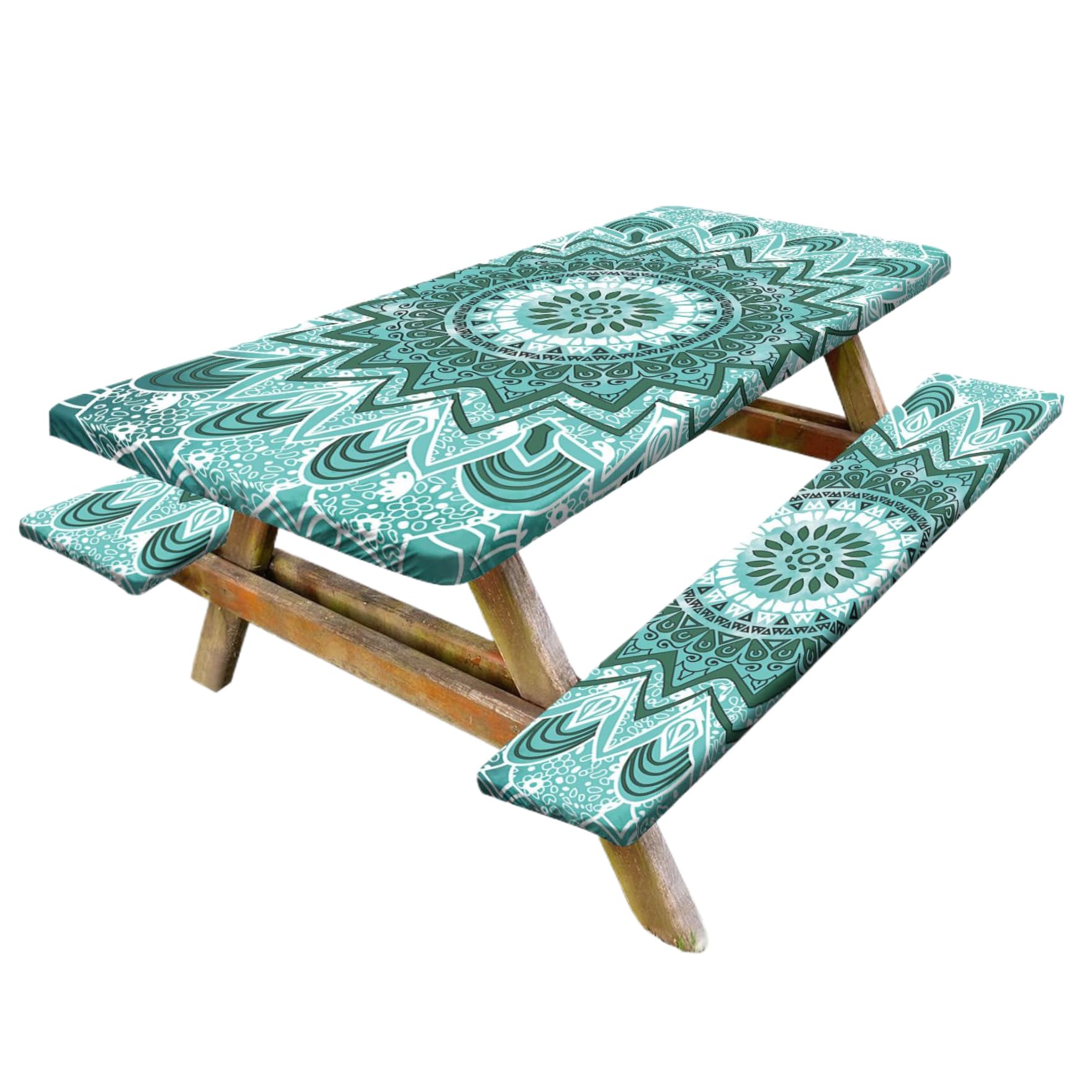 Nappe élastique de pique-nique imperméable anti-vent housses bancs ajustables