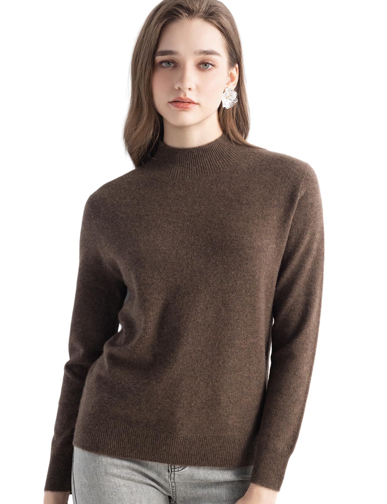 Chanyarn Mock Neck Cashmere Sweater