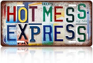Vintage License plate Wall Decor Metal Sign Tin Signs for Bar Home Bedroom Garage - Hot Mess Express