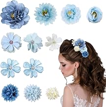 Flower Hair Clip for Women and Girls - Hair Clip Flower Hair Accessories - High Quality Hair Clip Flower for Women - Perfect for Party, Wedding and More (Blue, Colour)