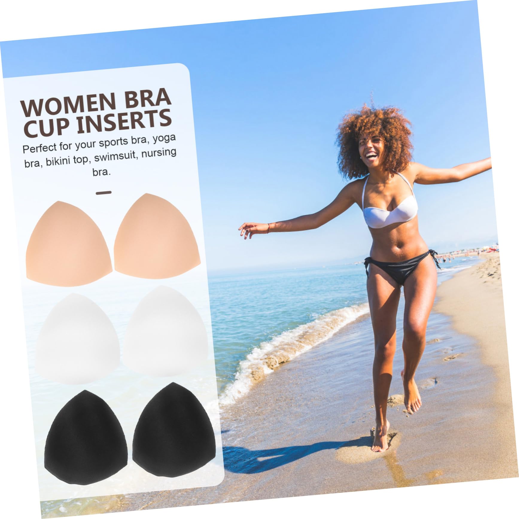 3 Paires D'inserts De Soutien-gorge Coussinets Amovibles De