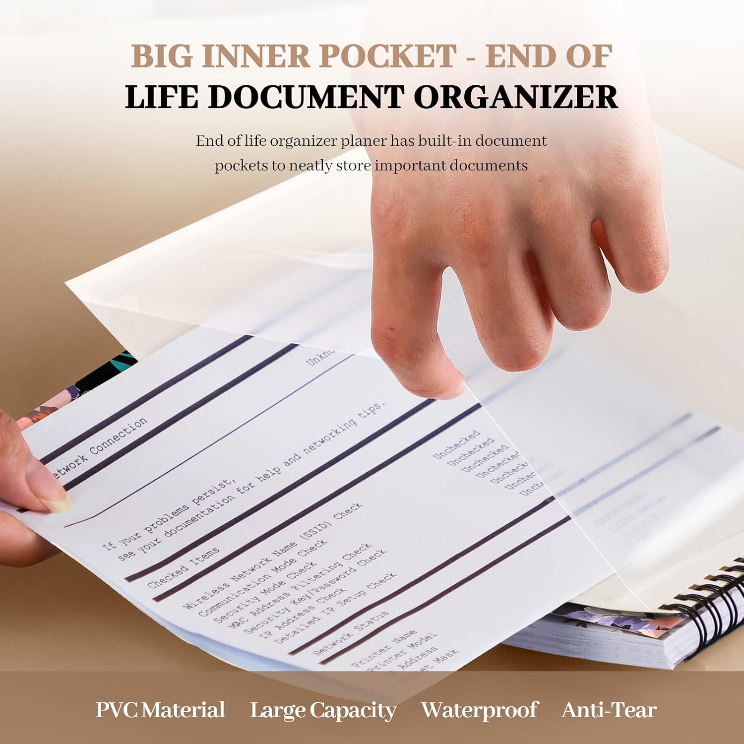 End of Life Planner Organizer Notebook with Pocket for Documents, I'M Dead Now What Planner Spiral Bound If I Die Binder Organizer Guided Final Arrangement for Beneficiary Will Preparation Last Wishes thumbnail