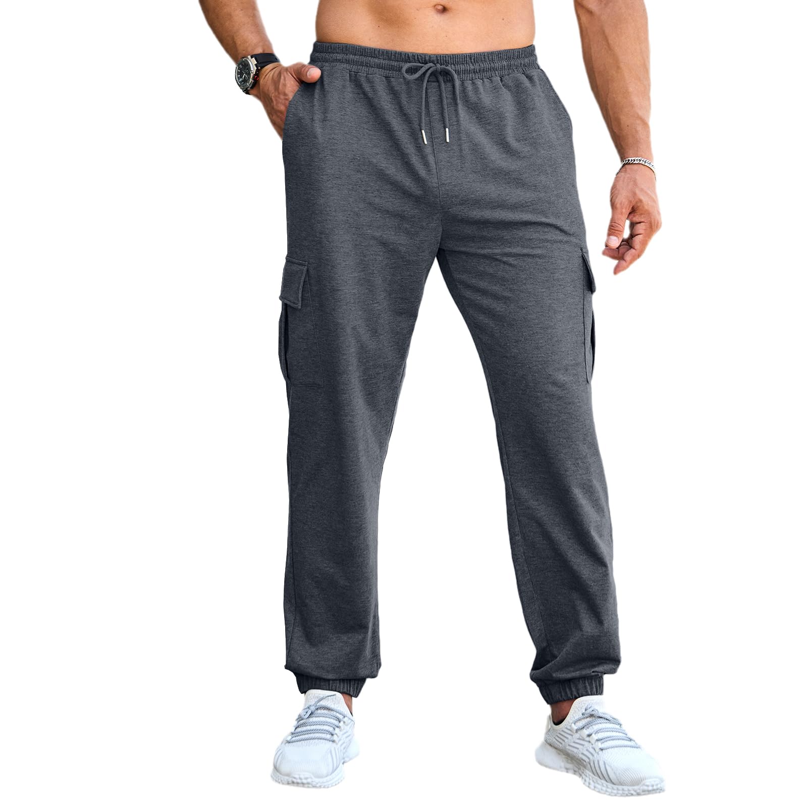 XL - CTU Mens Fashion Workout Sweatpants Lightweight Cargo Joggers ...