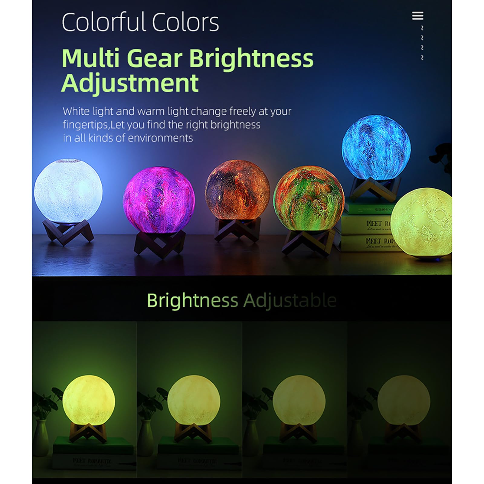 Amazon.co.jp : 月ライト 月ランプ間接照明 リモコン操作替え 無段階調