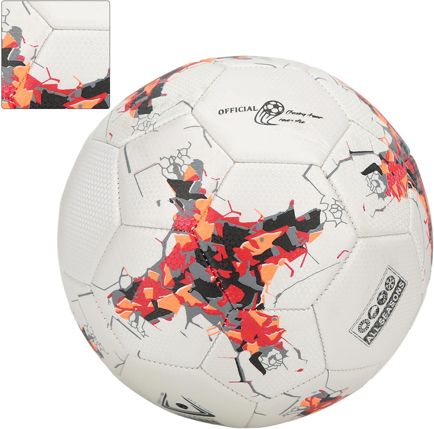 Size 5 Soccer Ball - Double Layer Explosion Proof Training Match Football with Kick Soft PU for Enhanced Play Experience