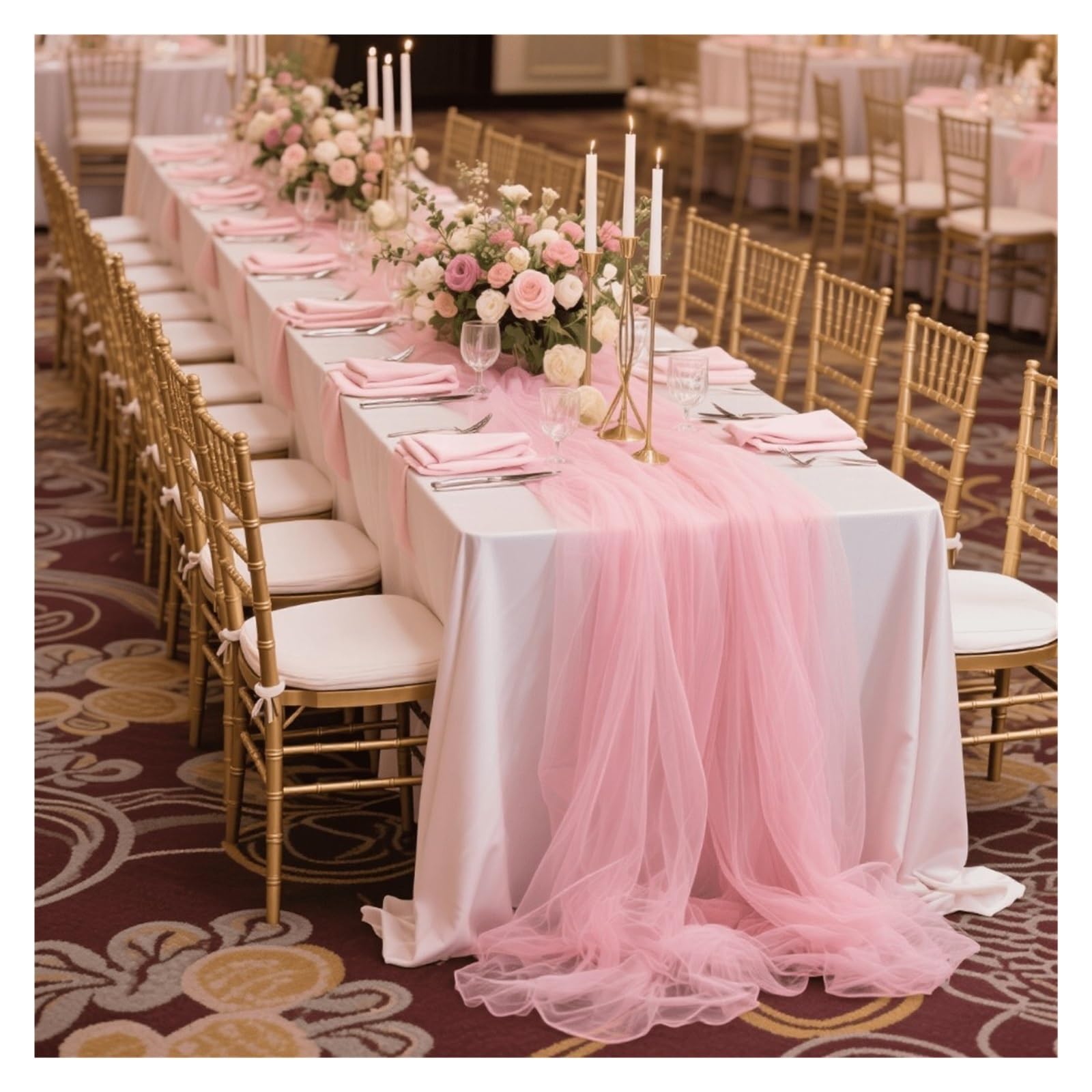 floral tablecloth Wedding Sheer Table Runner