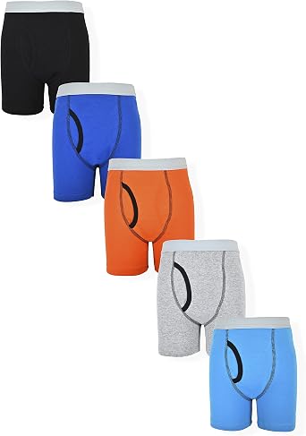 Amazon.com: Basic Perspective Calzoncillos boxer 100% algodón sin etiqueta  para niño paquete de 5 : Ropa, Zapatos y Joyería