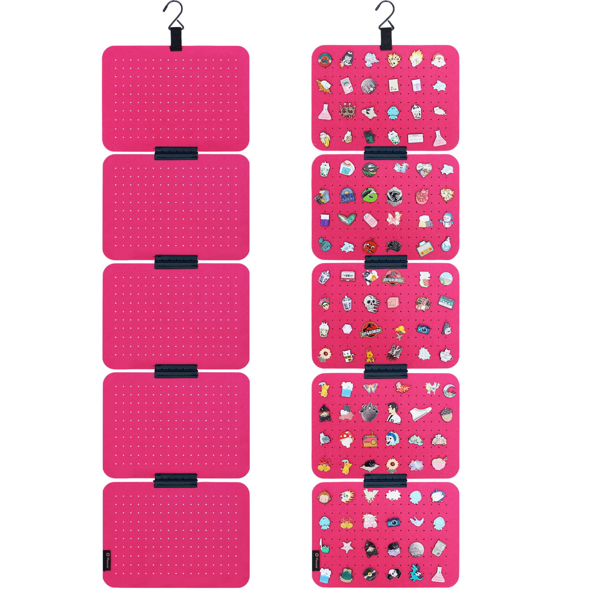 Hanging Enamel Lapel Pin Display Panels Organizer With 5 Loose-leaf Board