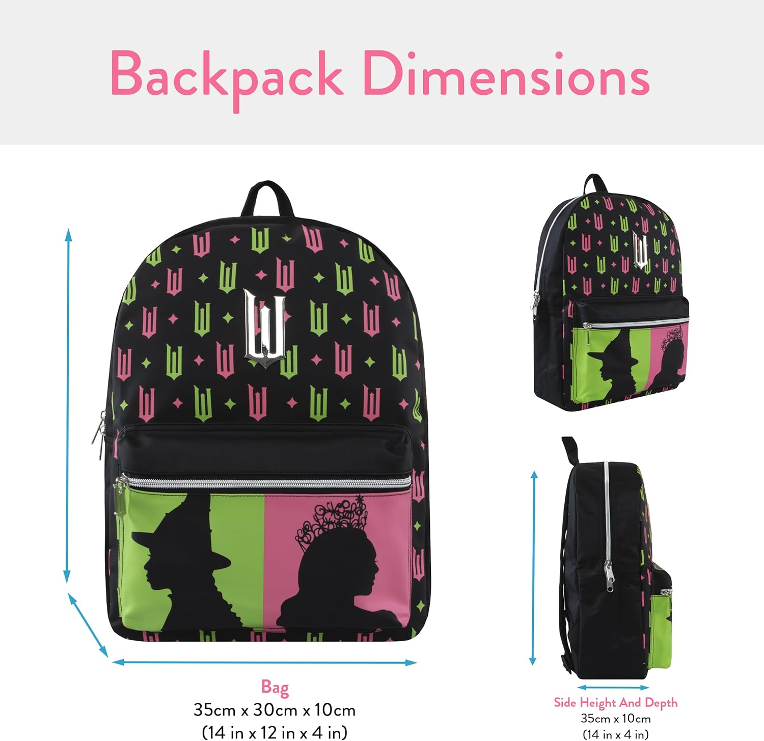 wicked Backpack, Glinda And Elphaba Girls Backpack, Girls Bag For School, Cool Bag For Kids