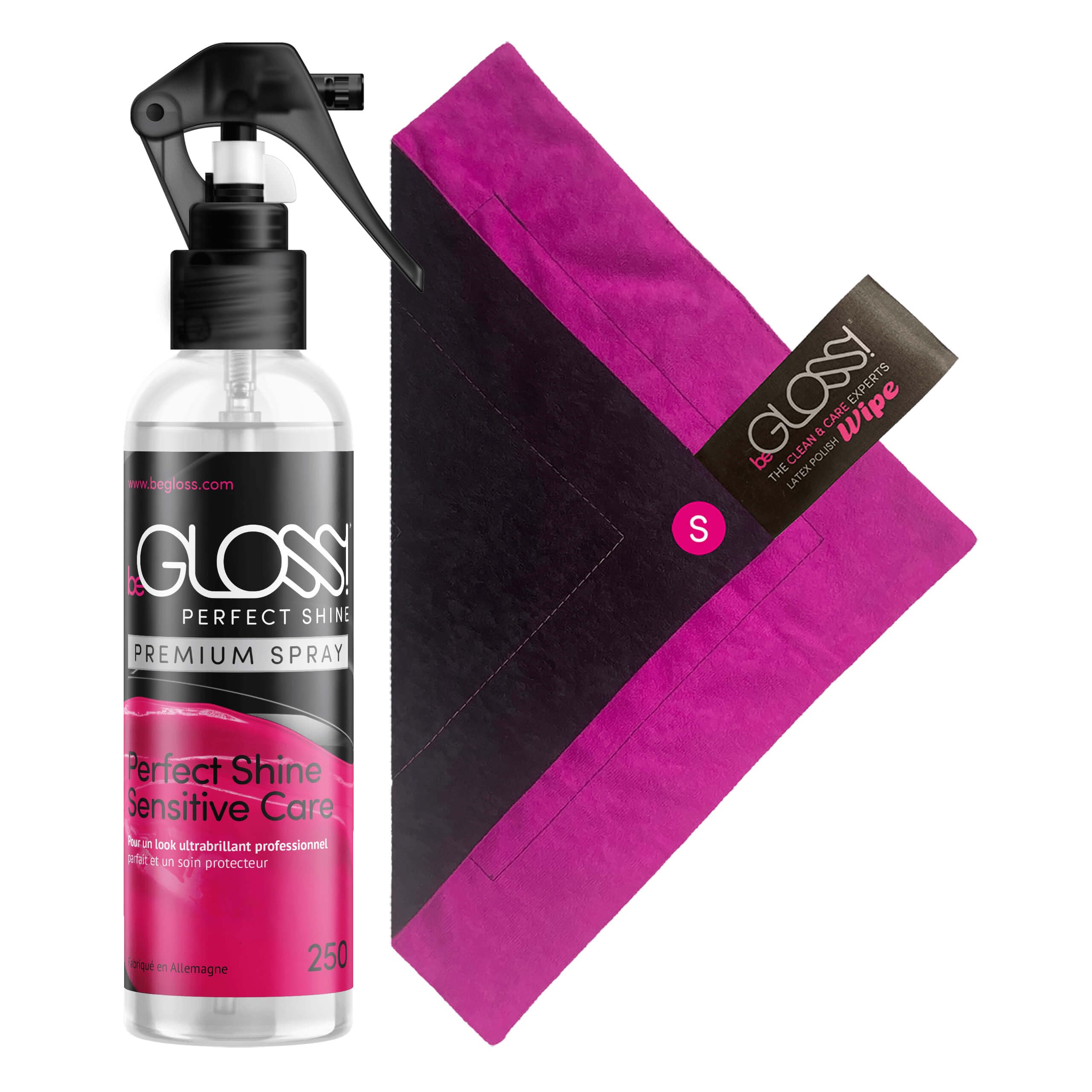beGLOSS PREMIUM SPRAY 250 & beGLOSS WIPE Small