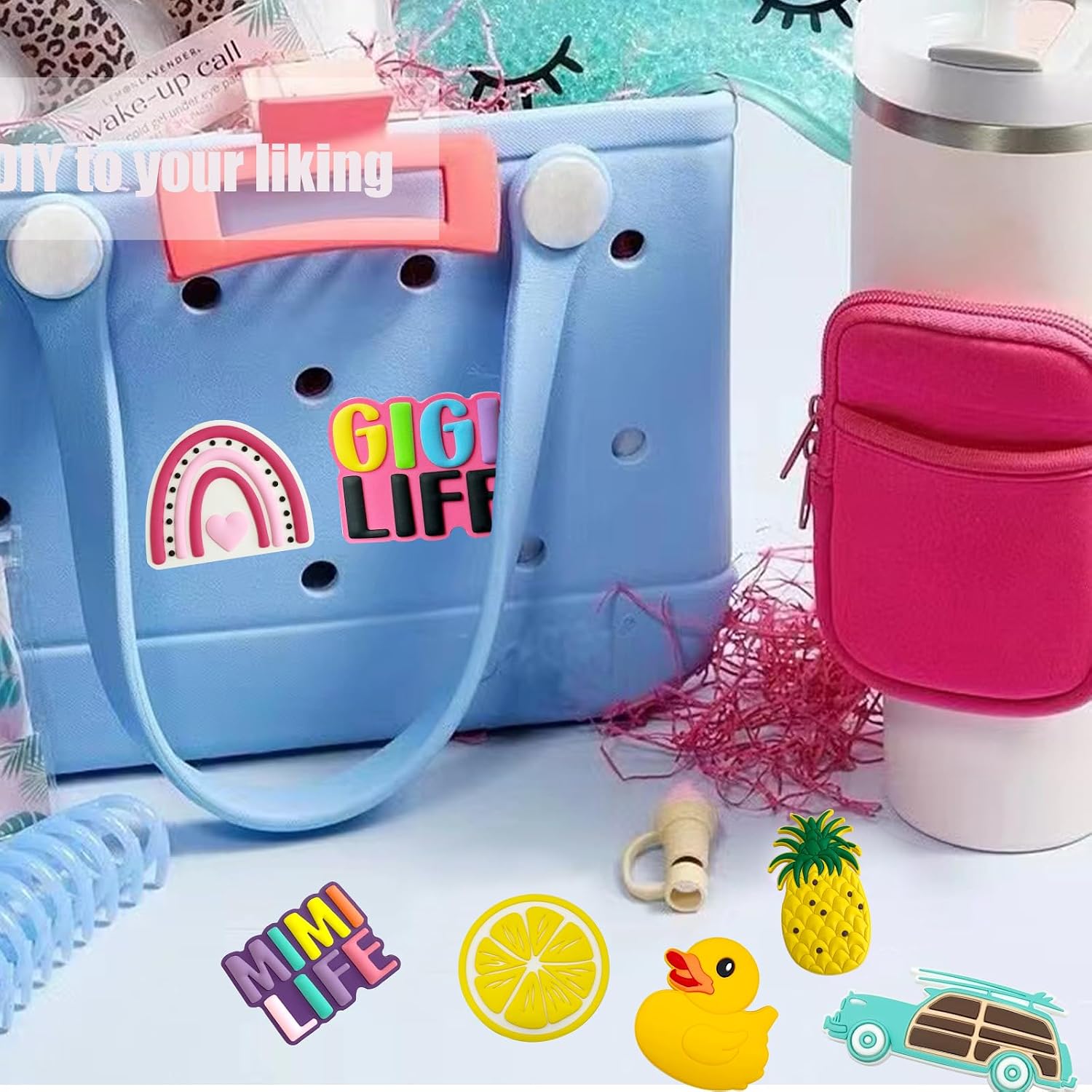 A&H Zier Bag Accessories Silicone Charm for Bogg Bag Fade-Resistant 0.5cm Thick Compatible With Most Bogg Bag