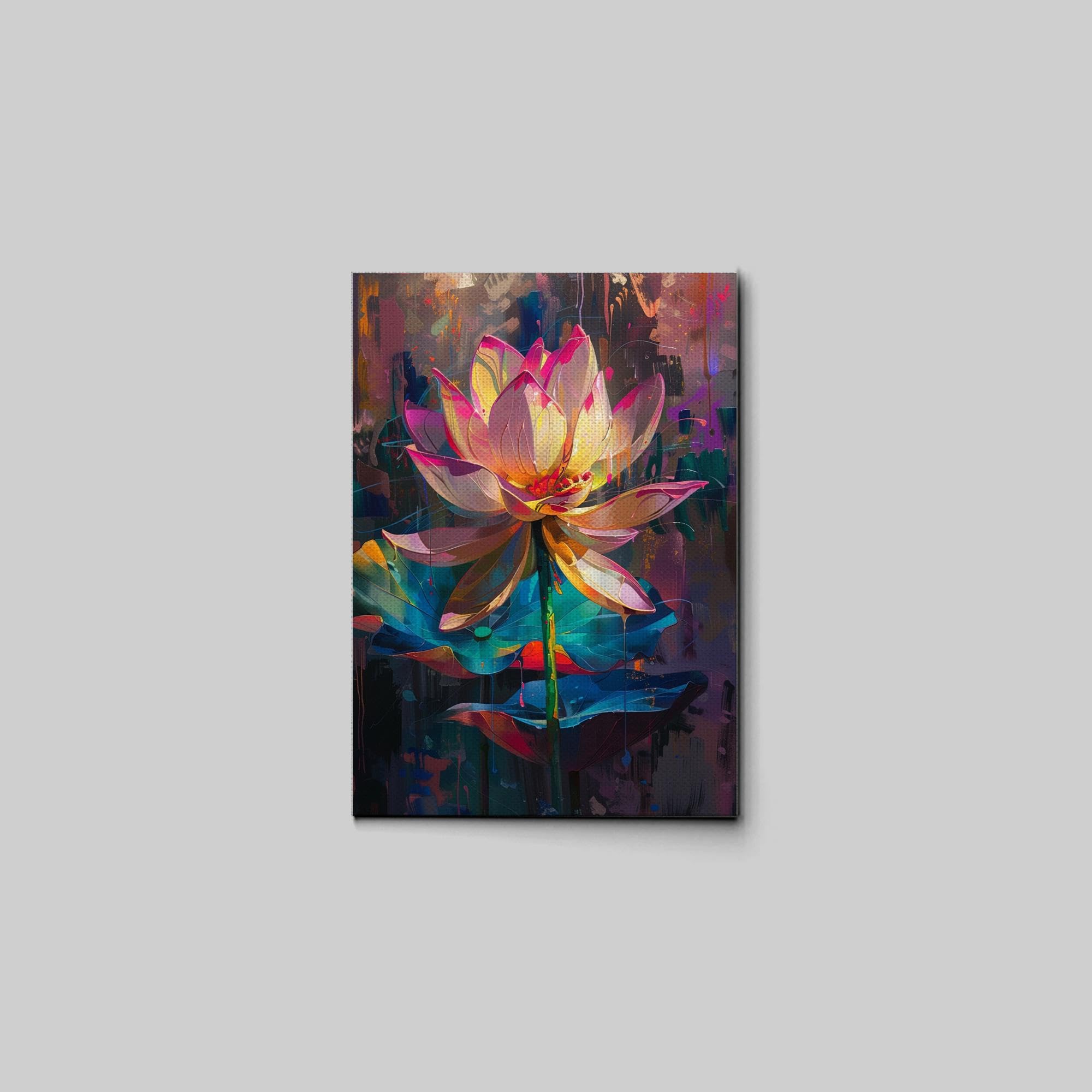Amazon.com: Zen Lotus Flower Painting, Lotus Flower Art Print