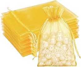 G2PLUS 100 Gold Bags 10 x 15 cm for Wedding and Candy