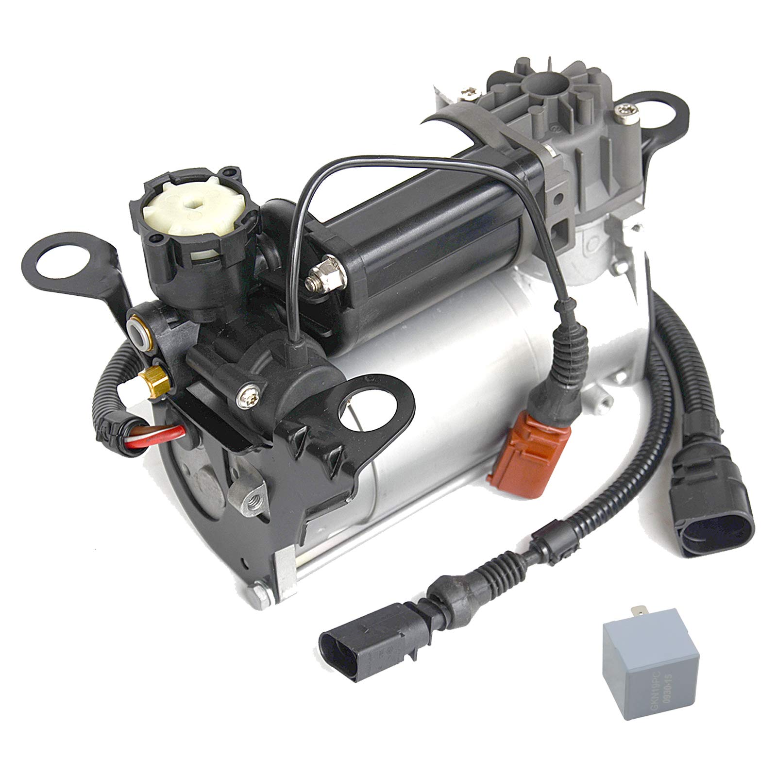 Bomba de compresor de suspensión neumática con relé compatible con A8 S8 Quattr0 5.2l, 6.0l 4E0 616 007 C 4E0 616 005 E 4E0 616 005 G 4E0 616 007 A 4E0 616 007 E 4154033090