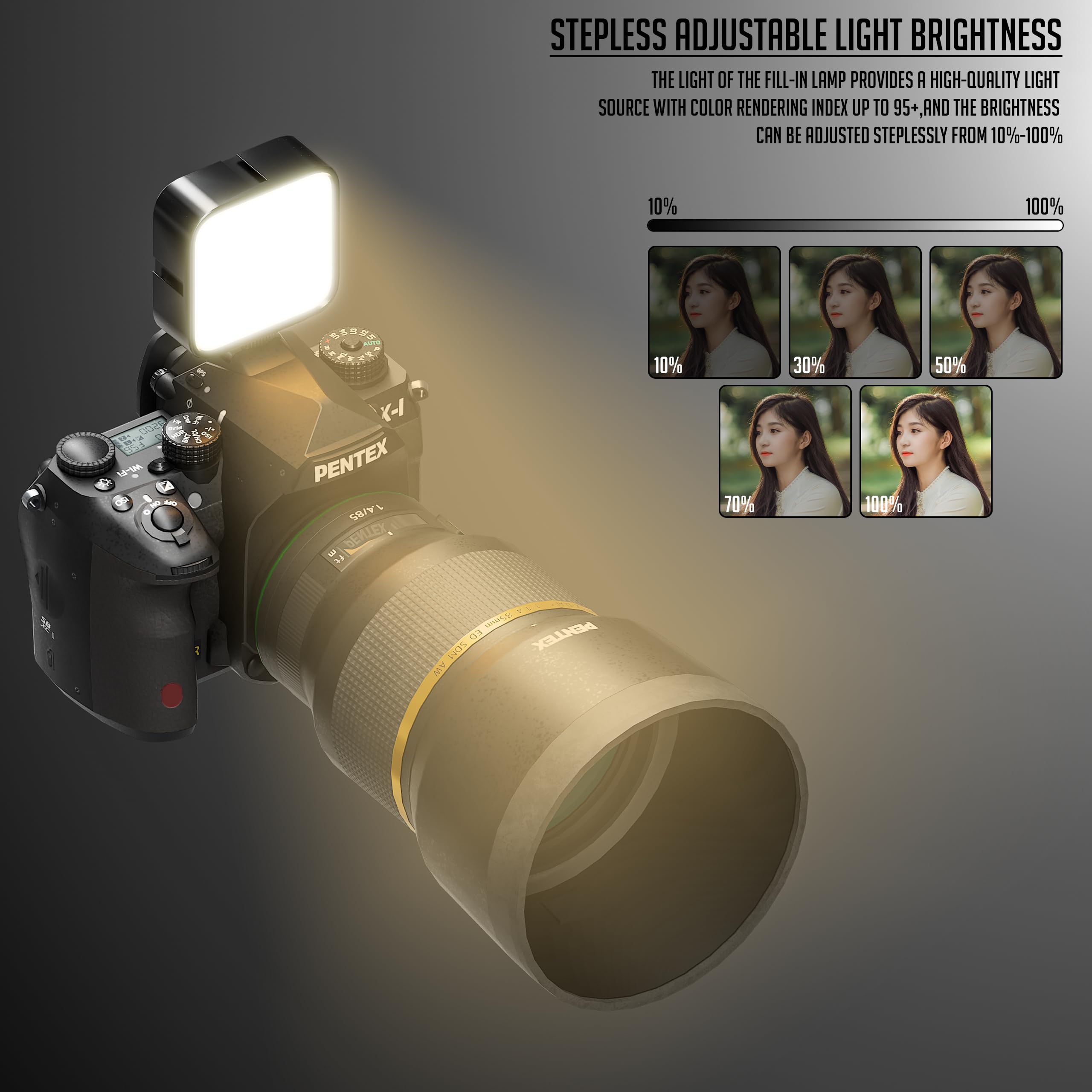 Lapster Luma Maxx LED Video Light for Video Shooting YouTube,Zoom Meeting, Photography Lighting with Clip Dimmable and Rechargeable for Camera Selfie Stick Tripod Laptop Cellphone and Other Gadgets — Amazon image 4