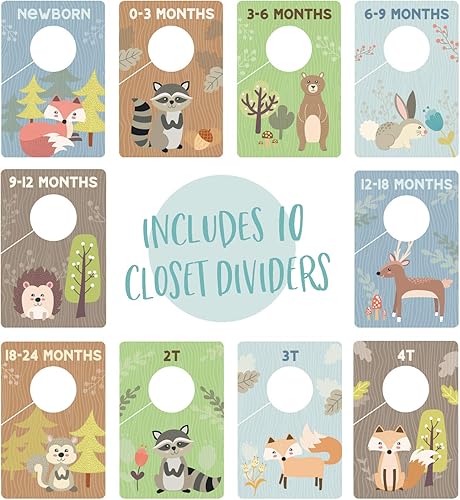 Miniatura 13 de Canopy Street Divisores de ropa modernos de arcoíris para armario/organizadores de armario de arco iris de moda, 10 divisores de organización