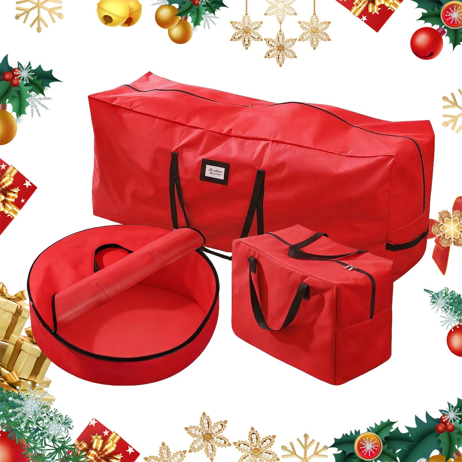 Borse Storage per Albero di Natale - Contenitore Decorazioni | Risparmio Spazio,Conservazione Antipolvere Per Decorazioni Festive | per Casa Ufficio Scuola Hotel Appartamento Fattoria