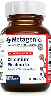 Metagenics Chromium Picolinate - Bioavailable Chromium for Metabolism Support* - Essential Trace Mineral - Non-GMO, Vegetarian, Gluten-Free - 200 mcg - 60 Tablets