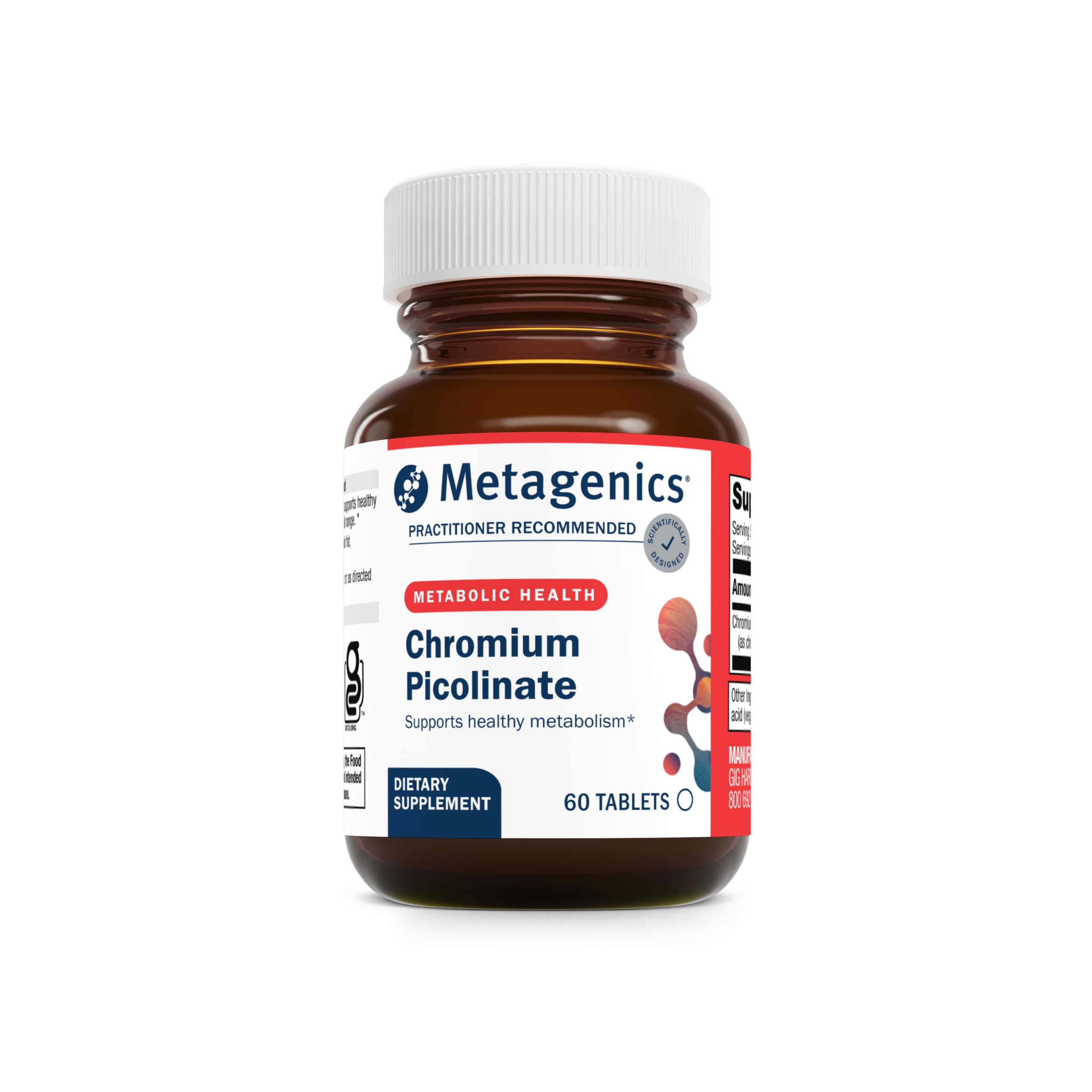 Metagenics Chromium Picolinate - Bioavailable Chromium for Metabolism Support* - Essential Trace Mineral - Non-GMO - Vegetarian - Gluten-Free - 60 Count