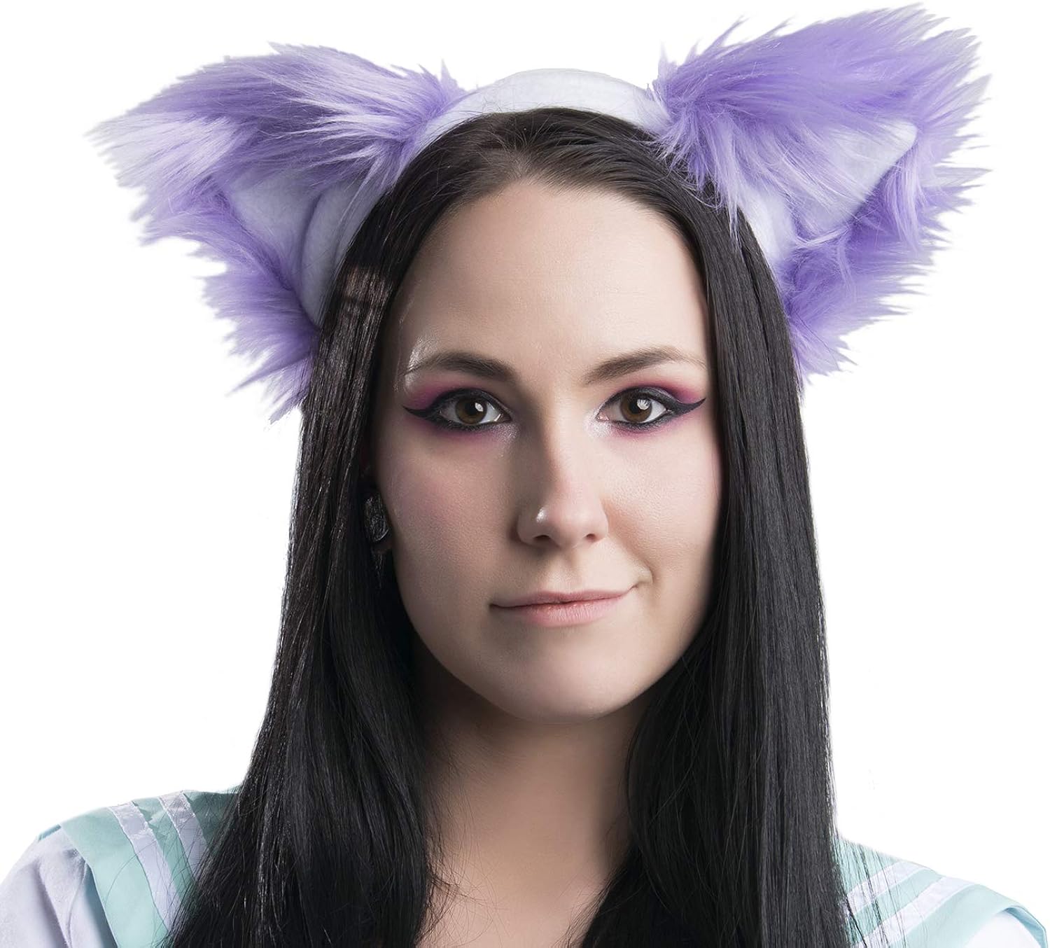 Pawstar Purple Furry Kitty Cat Ears Headband - lavender : Clothing, Shoes & Jewelry