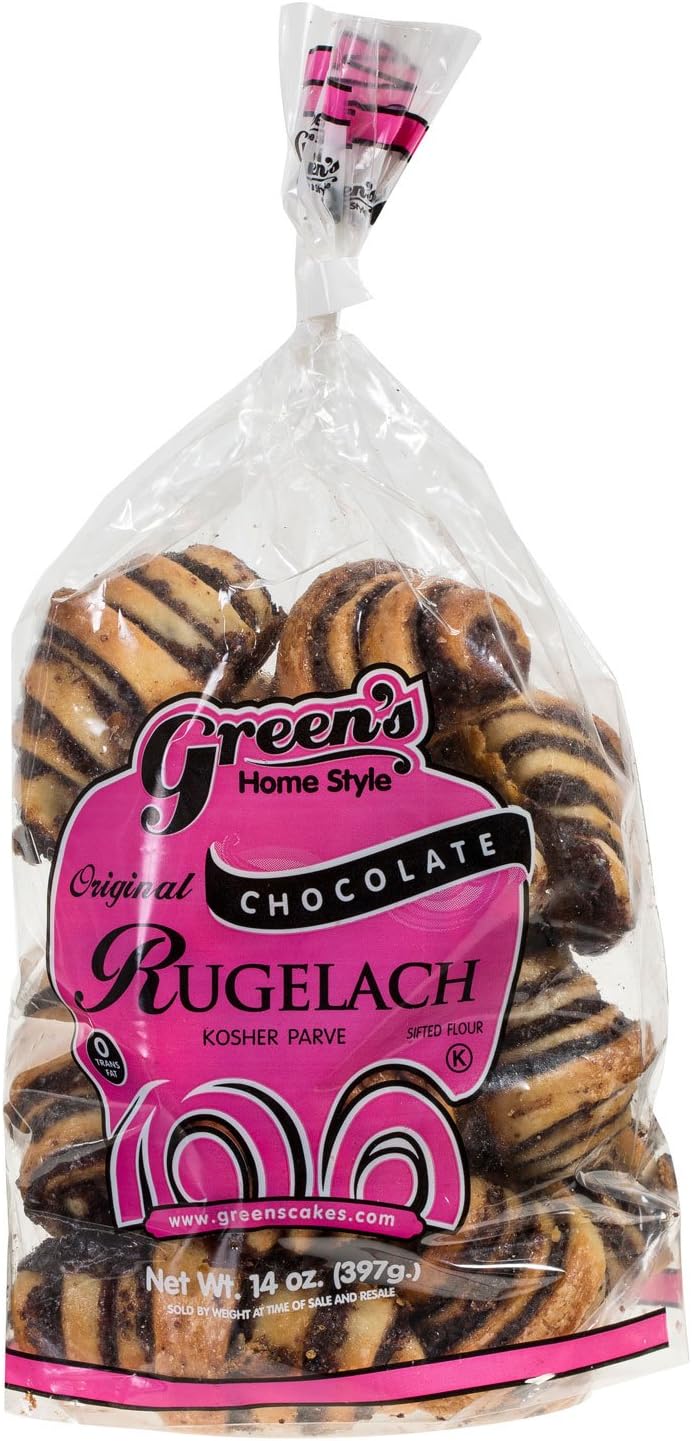 Green's Bakery Chocolate Rugelach Kosher Pastry - 14 oz.