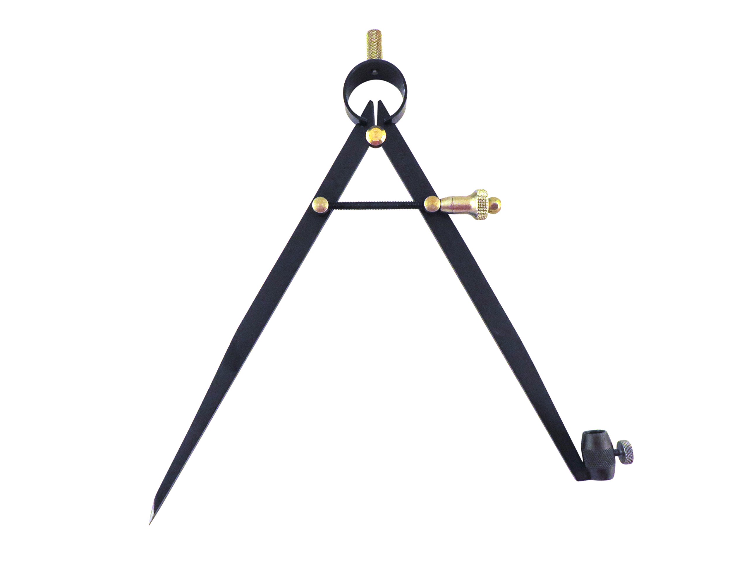 Ledin Toolmaker’s 8 Inch/220 mm French La Cible “Yankee” Dividers Compass, Quick Speed Nut, Rapid Adjust, Black Metal Finish, Flat Leg, Hardened Points, Fine Adjustment Mechanism CO200B19