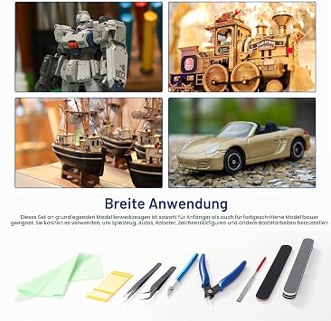 Habwea 10 STÜCKE Modellbau Werkzeug SetGundam Modeler Modellbauwerkzeuge Hobby Werkzeug Sets Modellbausatz für Modellbau und Fixierung