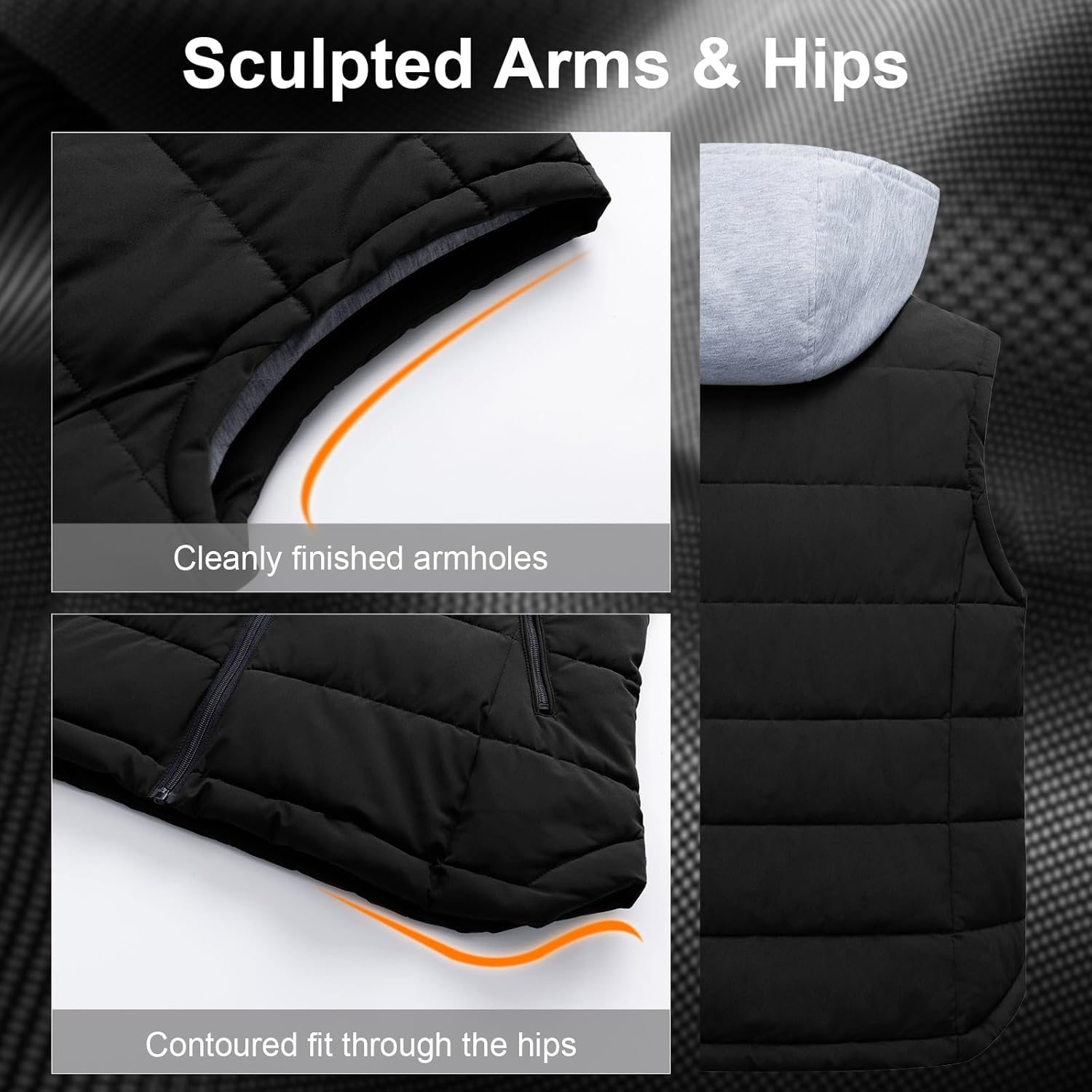 Men's Outdoor Winter Vest Outerwear Removable Hooded Padded Puffer Sleeveless Vest - Image 6