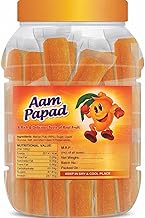 SWEET AAM PAPAD (A RICH & DELICIOUS TASTE OF REAL FRUIT) 40PCS IN JAR