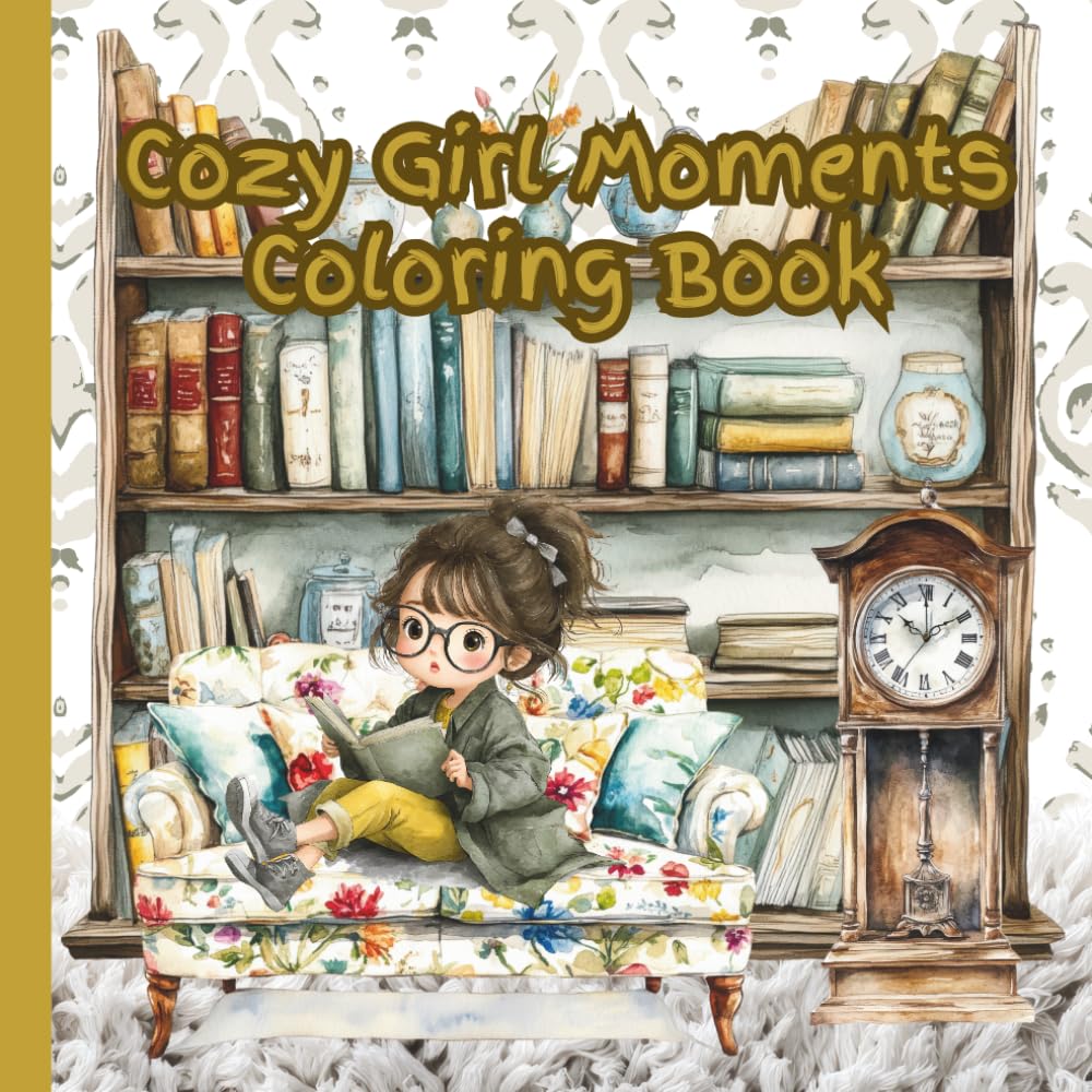 Cozy Girl Moments Coloring Book: Enjoying My Favorite Hobbies Coloring Book (Cozy Mental Health Coloring Books)