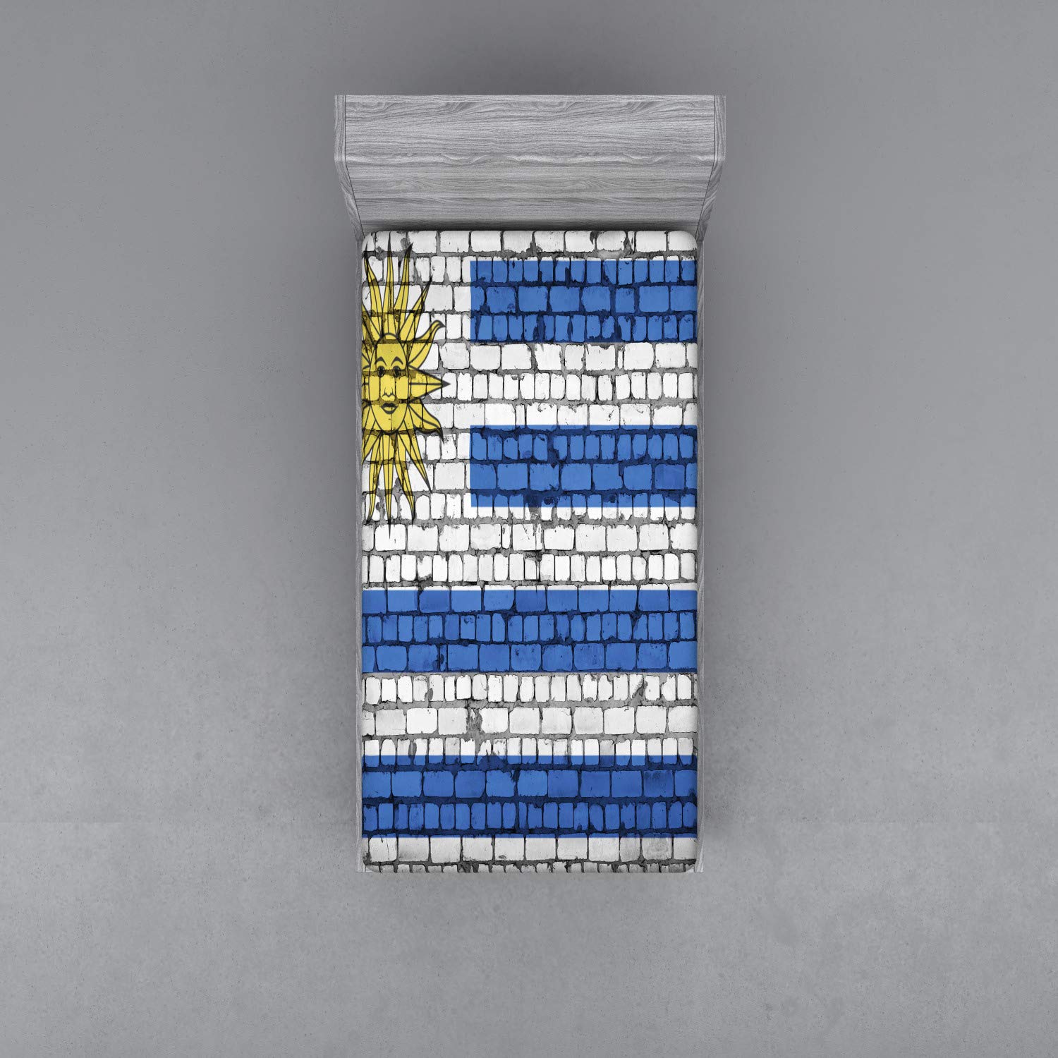 ABAKUHAUS Lenzuolo Con Angoli Cranio E Bandiere Pirata - Microfibra - 90x200 Cm