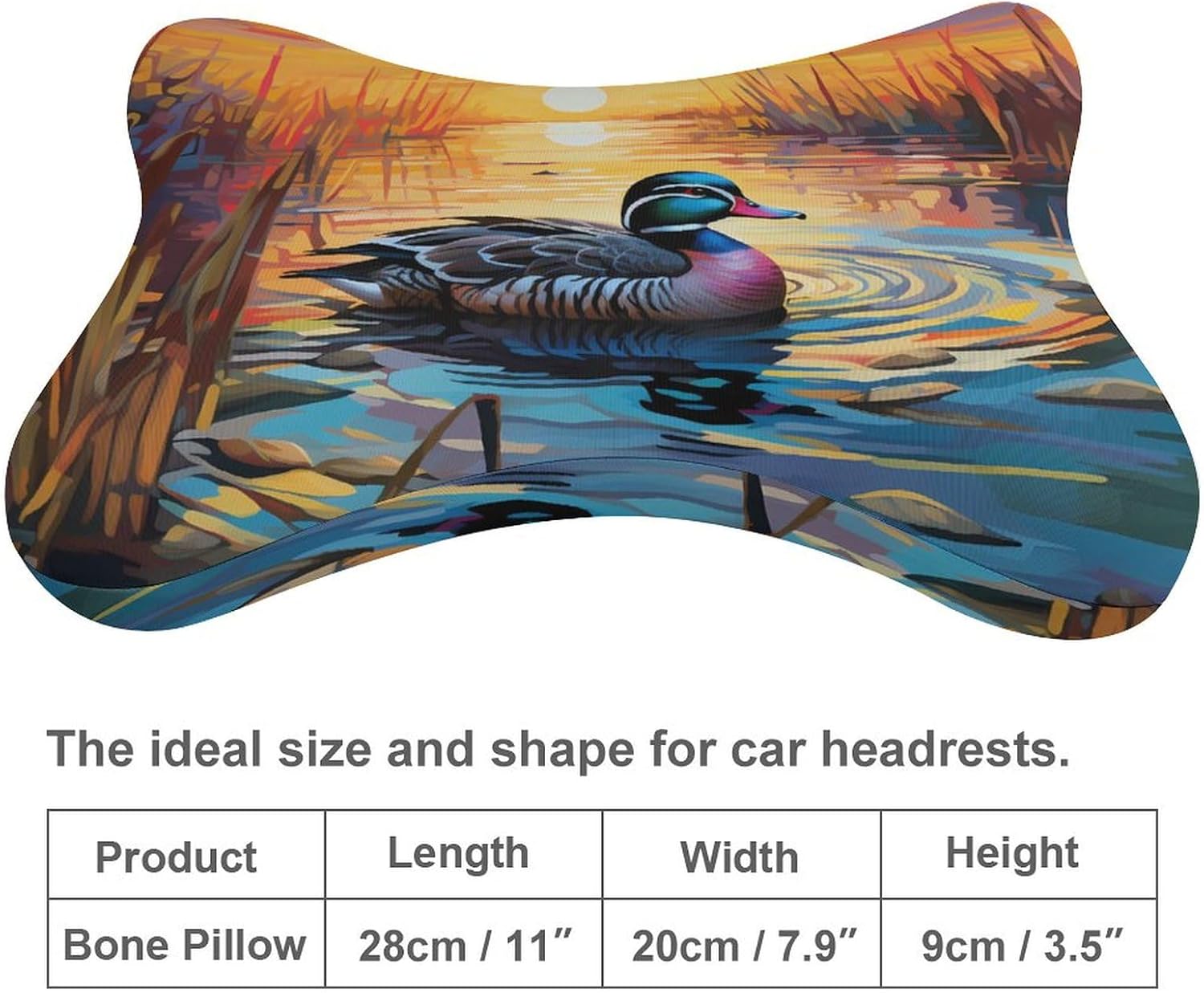 Wood Ducks 2 Pack Car Neck Pillow Car Headrest Soft Car Pillow for Most Cars