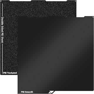 UniTak3D Kobra 3 PEI Build Plate 256x268mm Placa de Construcción Black Powder-coated Plataforma Flexible Textured PEI Sheet Printing Bed Compatible with ANYCUBIC Kobra 3 y Kobra 3 Combo Impresoras 3D
